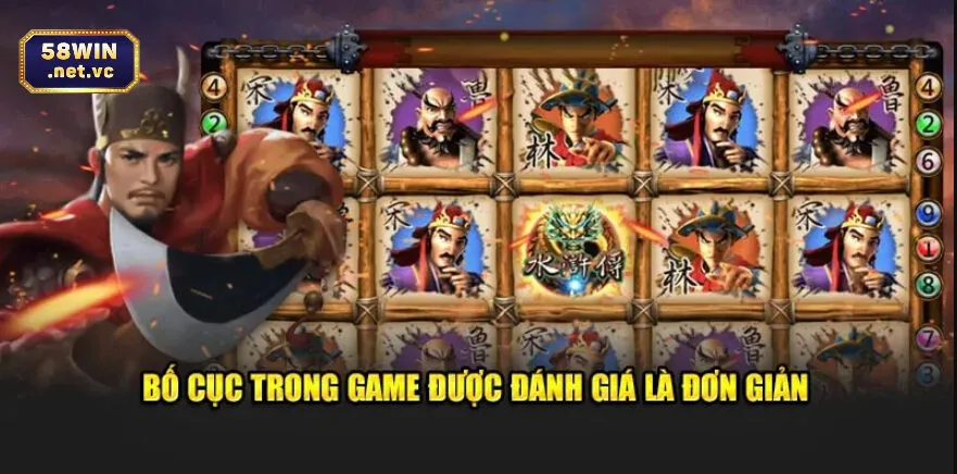 Bố cục trong game nổ hũ thủy hử được đánh giá là đơn giản